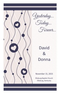 Wedding Program Cover Template 14A - Version 3